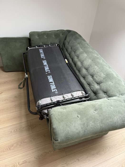 Sofa Chesterfield z funkcją spania