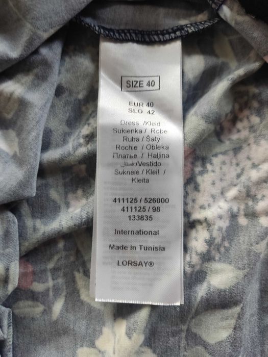 Orsay - sukienka granatowa, w kwiaty, rozm. 40