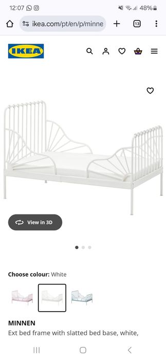 Cama Solteira da Ikea com colchao
