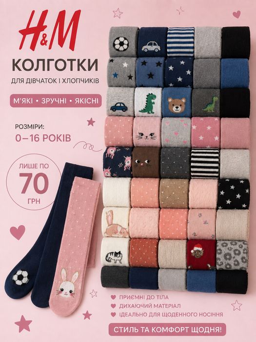 Колготки дитячі h&m primark