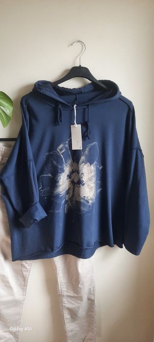 Bluza z kapturek oversize złoty kjwiat