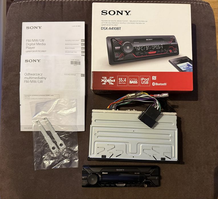Radio samochodowe SONY DSX-A410BT jak nowe komplet bluetooth