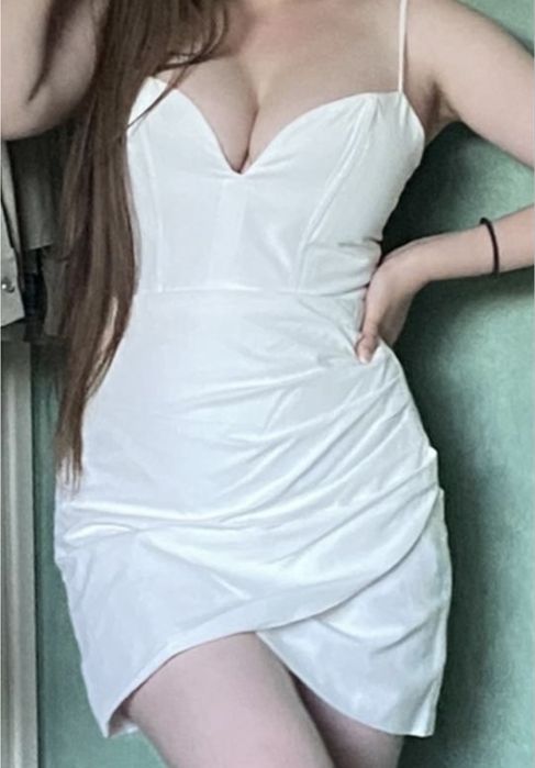 Сукня zara нова біла на тонких брительках