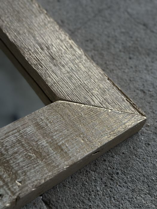 Lustro ze starego drewna Vintage Retro Okno 77x64 LOFT industrial PRL