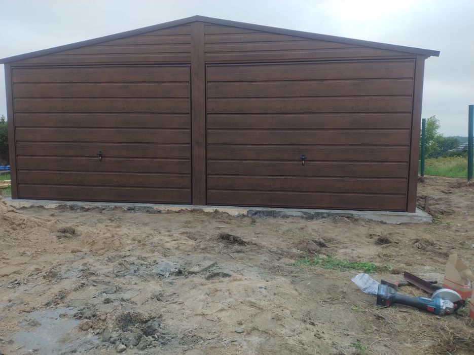 Garaż Blaszany, Blaszak, 6 x 6  Orzech!