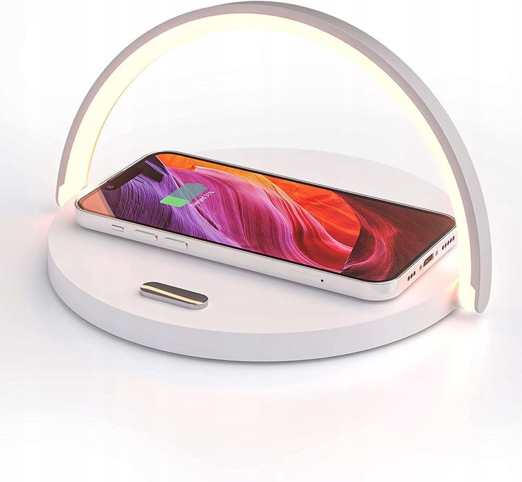 lampka biurkowa led z bezprzewodową ładowarką