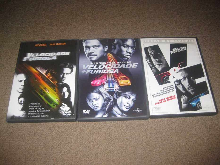3 DVDs of the "Fast & Furious" Saga