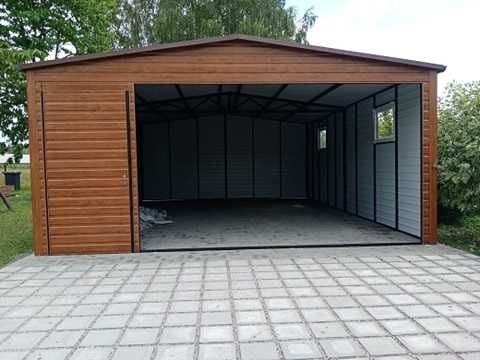 Garaż blaszany blaszak dach dwuspadowy 4x7 PRODUCENT różne wymiary 30