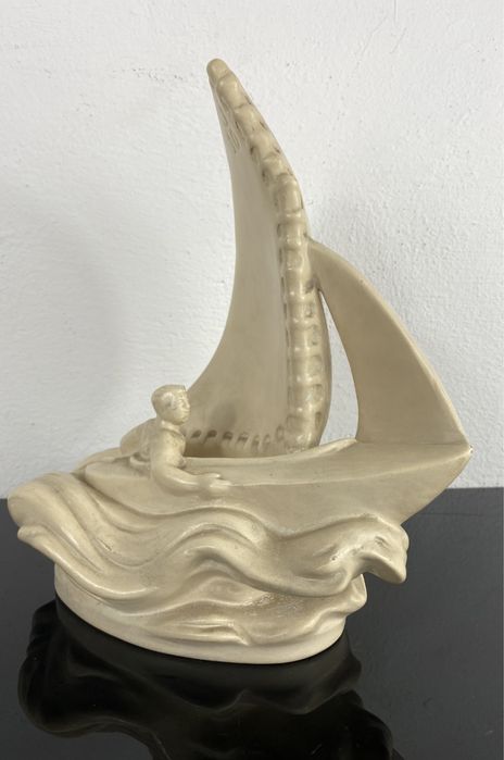 Czechosłowacka figura marynarza/ sternika vintage prl