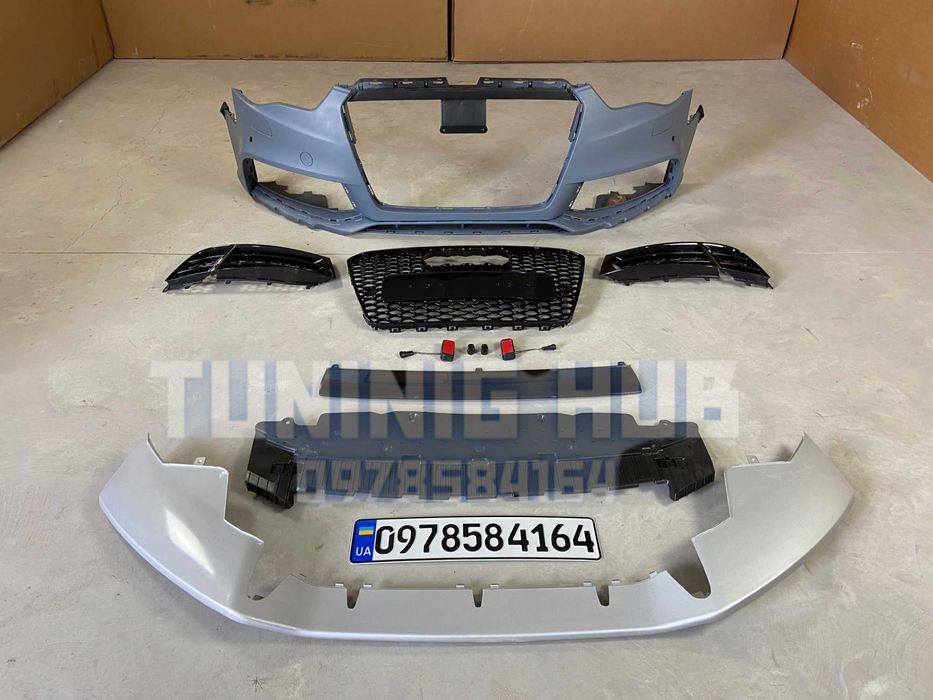 бампер Audi A5 (2011-2016) RS5 передний ауди губа решетка радиатора