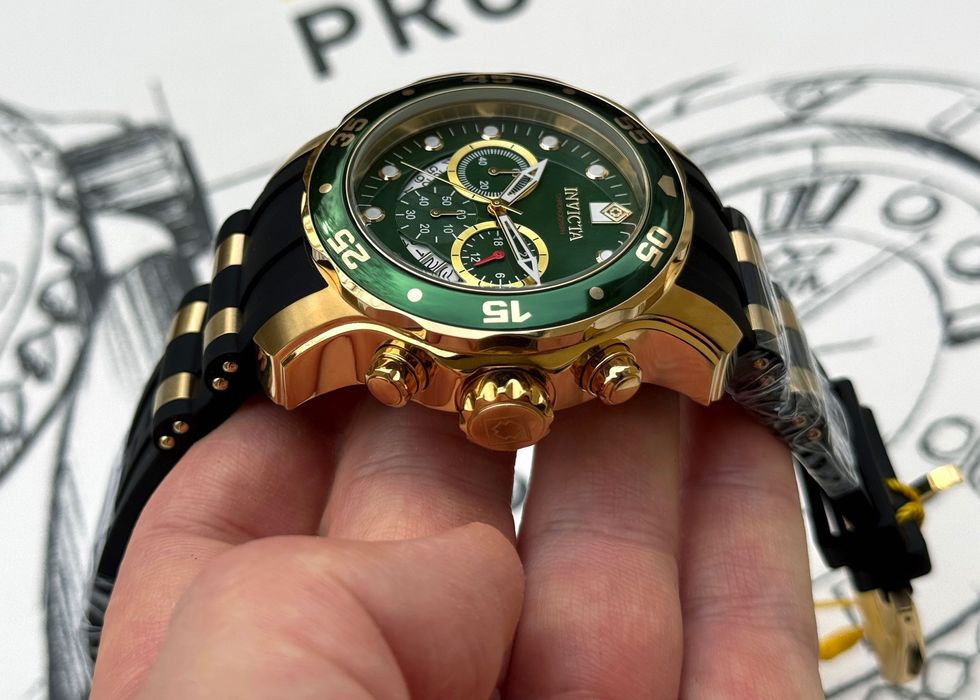Годинник Invicta 6984 Pro Diver Scuba Green Gold 48 mm. 100 MT.