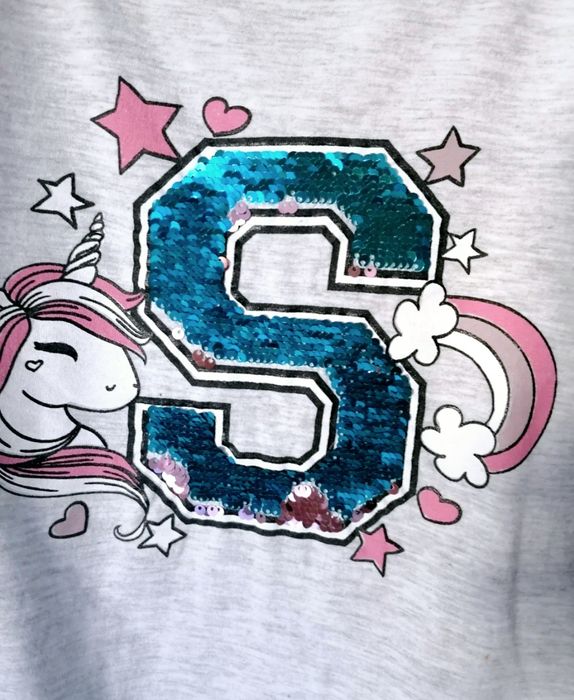 Bluzka cekiny jednorożec 128