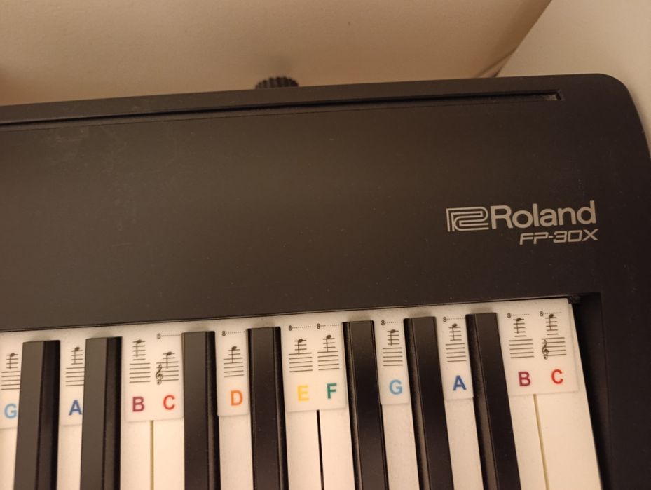 Piano Roland FP-30X com suporte com pouco uso