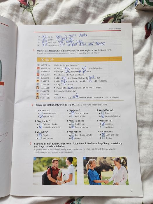 Ćwiczenia do klasy pierwszej język niemiecki
