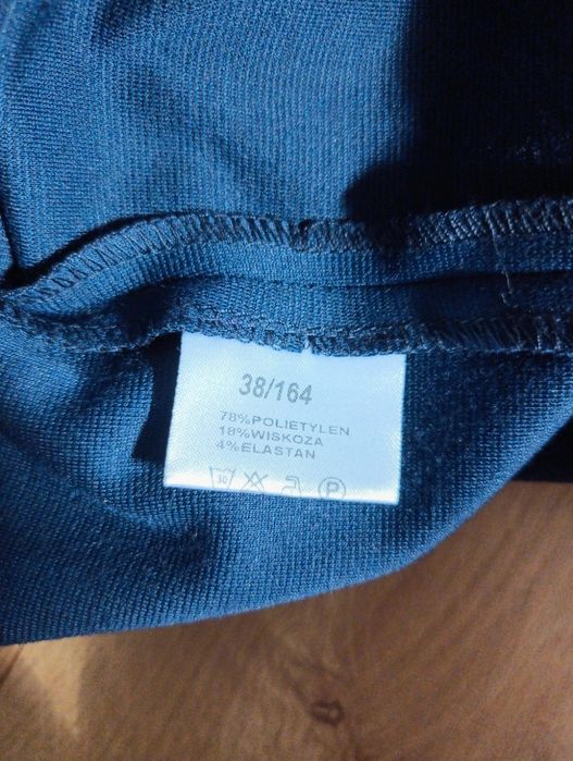 Elegancka granatowa damska sukienka Bolero rozmiar 38/164