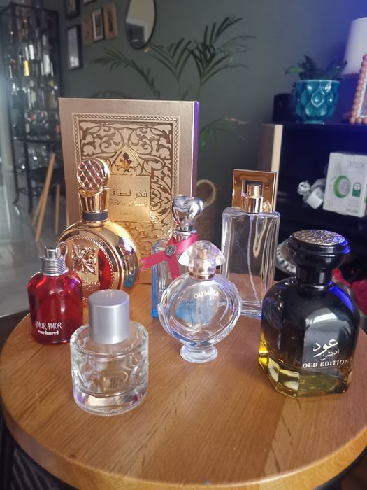 Flakony po perfumach arabskie olympea mex Avon moschino  cacharel amor