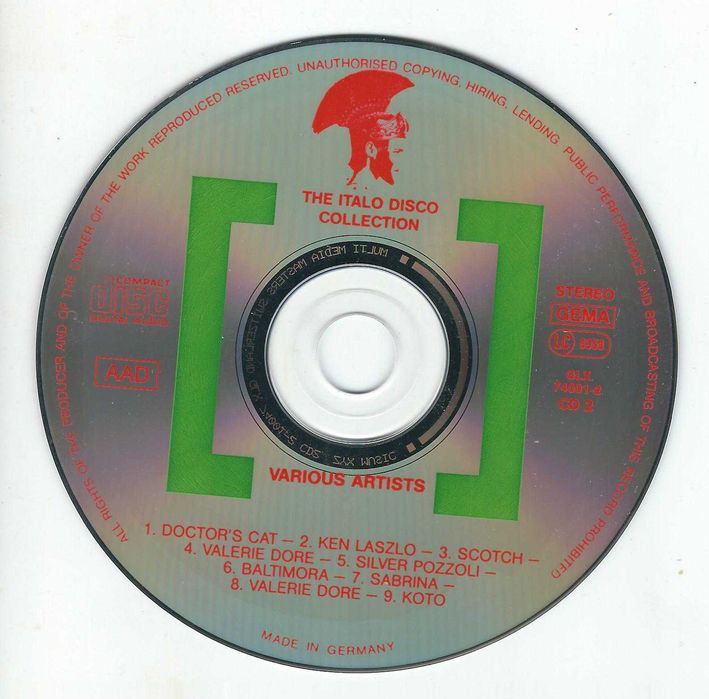 4 CD The Italo Disco Collection (1989) (Galaxis) Fat Box Case