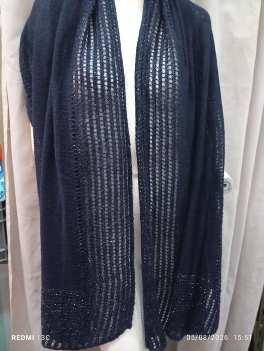 Cachecol azul marinho