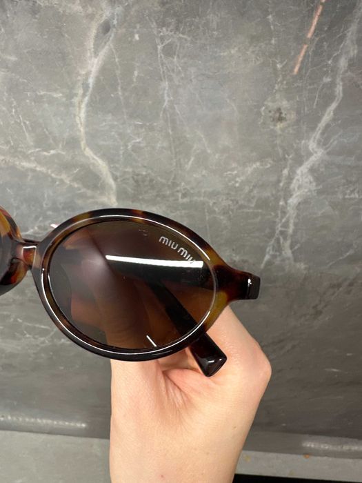 Okulary Miu Miu brązowe