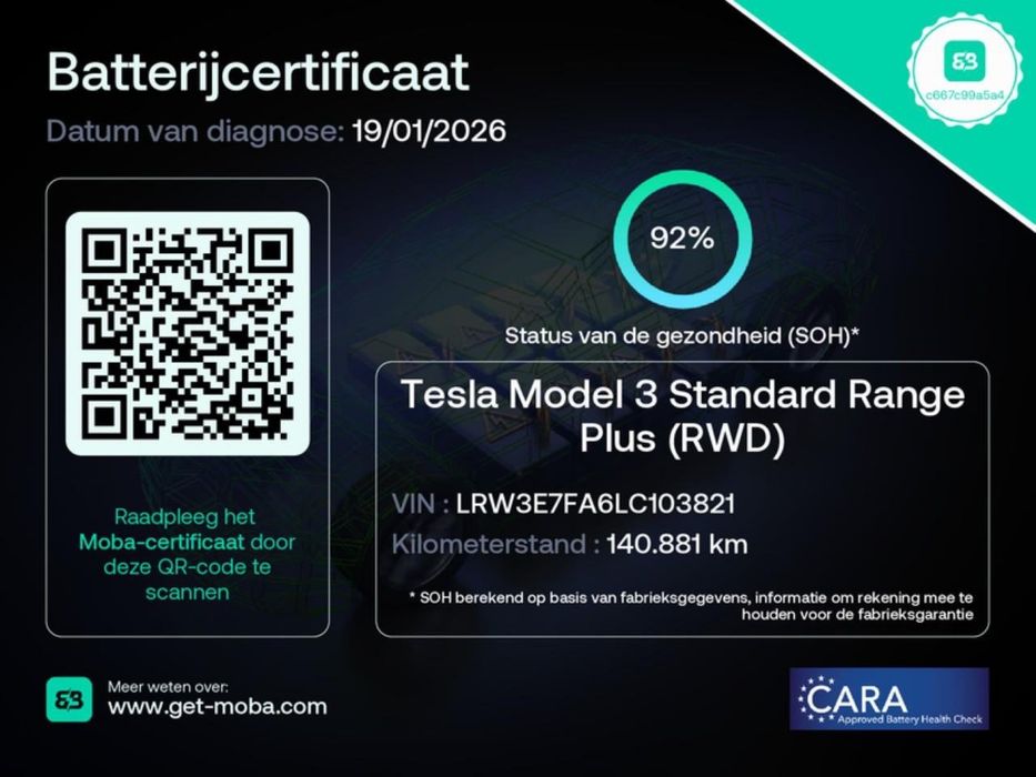 Tesla Model3  Standard Plus 12/2020