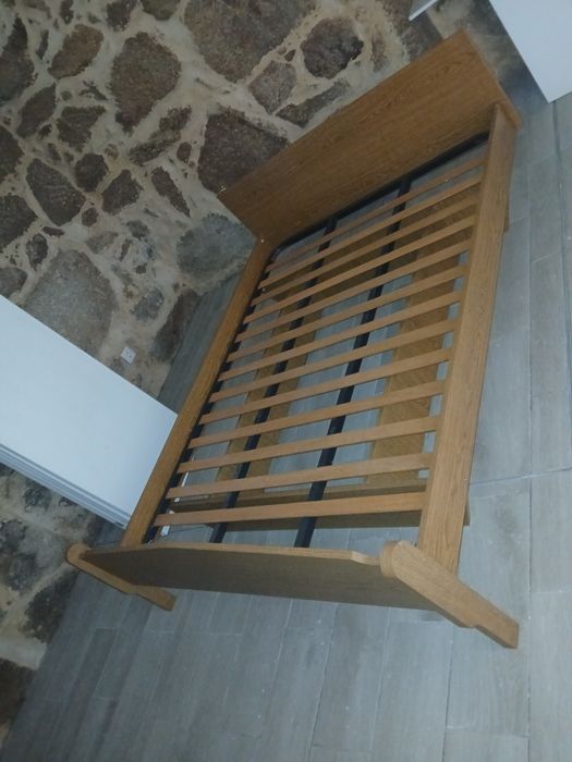 Cama melamina e estrado ripas casal