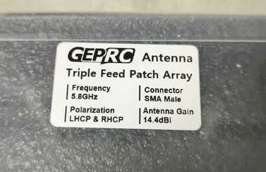 Антена патч GEPRC Triple Feed Patch Array (150мм)
