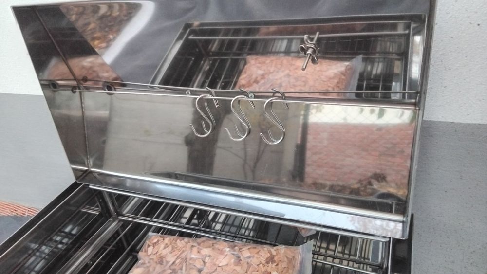 Коптильня горячего копчения из нержавеющей стали 1.5 мм