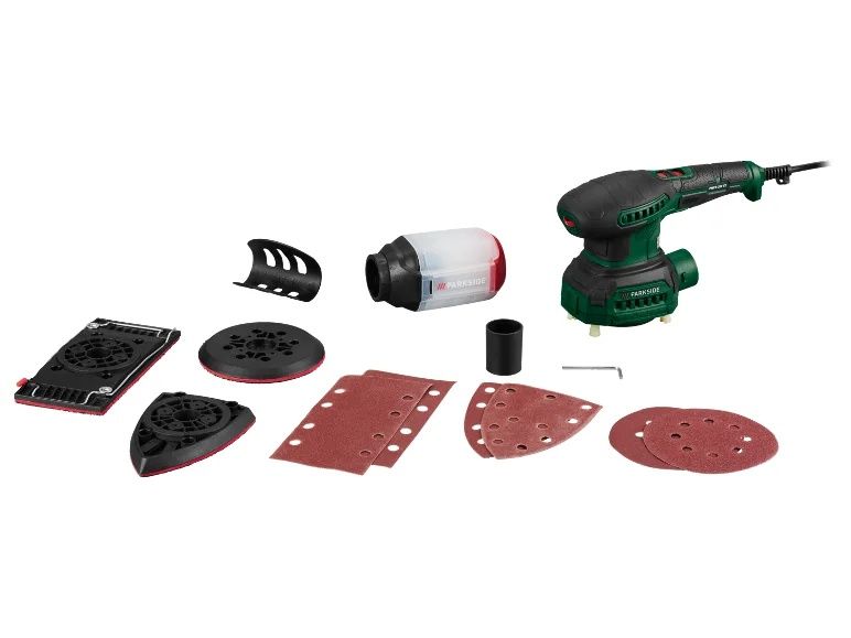 Шлифмашина 3в1 вибро/эксце/орбитал из ГЕРМАНИИ. Parkside PMFS 200 C3