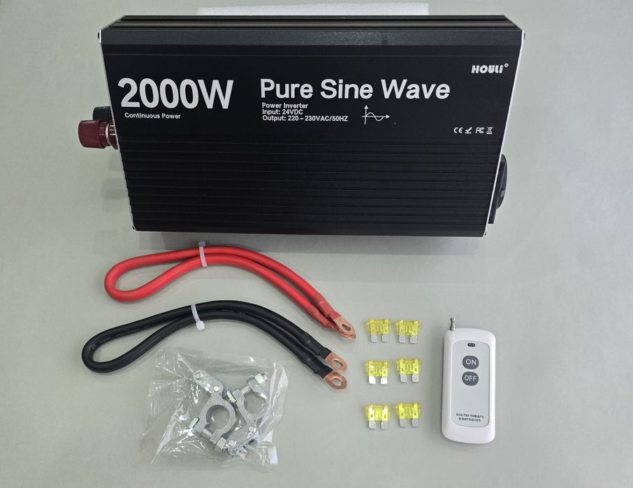 Trasformador/Inversor 24V --> 220 Onda Pura 4000W/2000W com comando