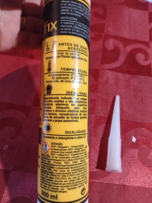 Silicone preto de alta temperatura