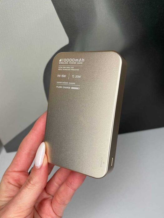 Повербанк повер банк Металевий Безпровідний Power Bank 22.5W 10000 mAh