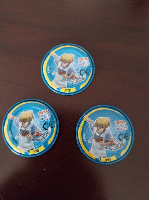 Lote 3 Metal Tazos Yu Gi Oh (Joey, azuis)