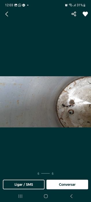 Depósito de aço  inox de 800L.