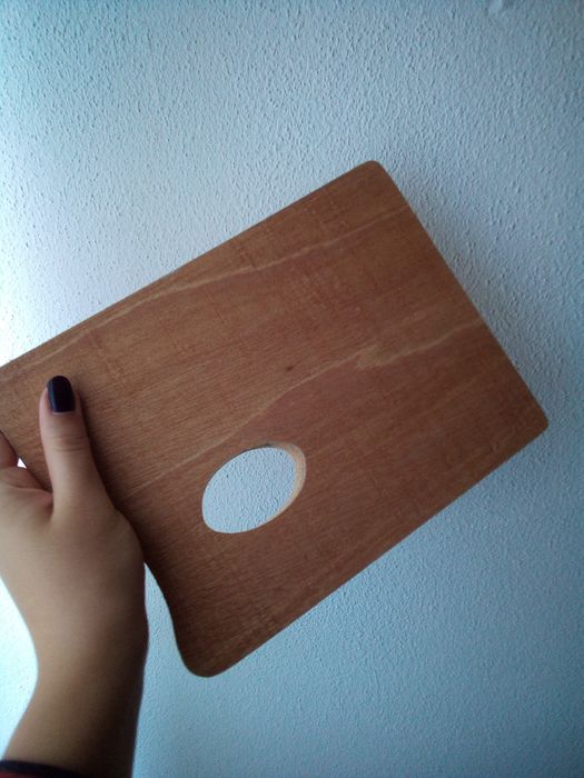 Paleta de madeira para pintura/tintas