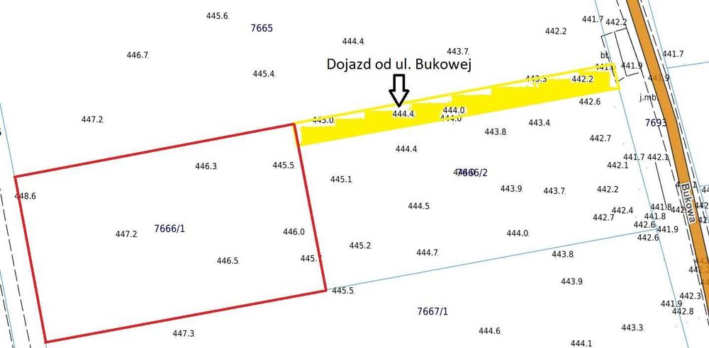Działka budowlana 858 m² - uzbrojona - 7666/1 - Radziechowy - Widok 2