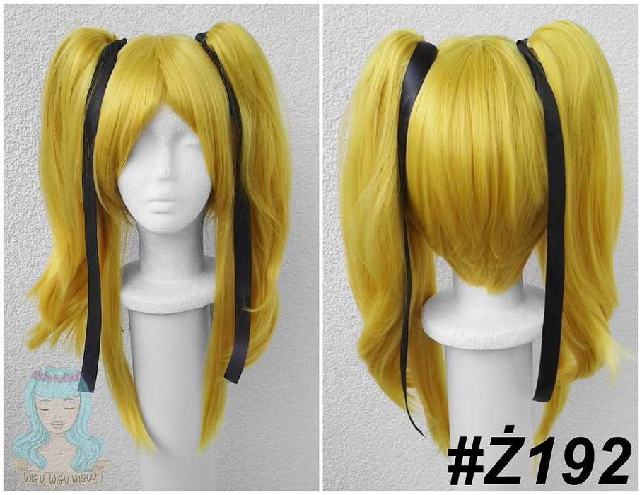 Saotome Mary Kakegurui żółta peruka z kitkami cosplay żółty wig