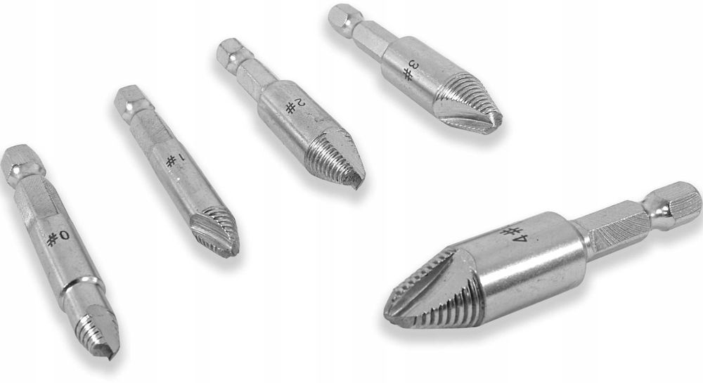 WYKRĘTAKI Klucze do urwanych śrub zerwanych szpilek gwintu