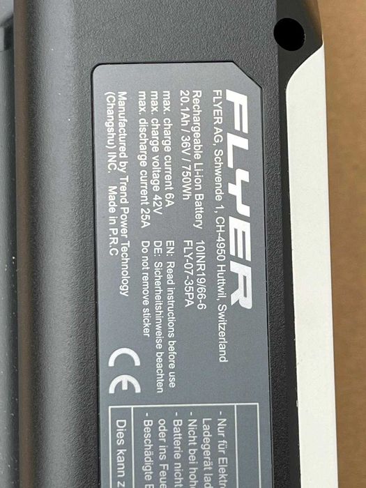 NOWA Bateria rowerowa Panasonic SIB 2.0 Flyer 750Wh biała