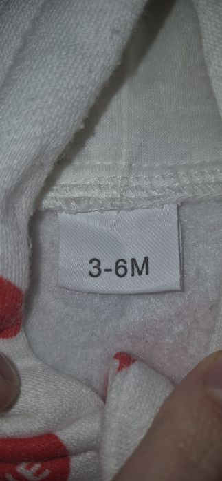 Теплий ромпер для дівчинки, розмір 3-6 міс(68см)