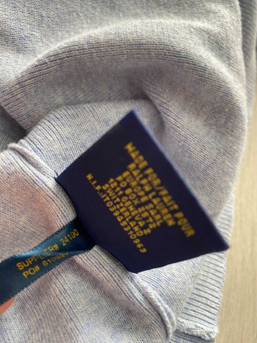 RALPH LAUREN r.XL oryginalny sweterek męski błękitny