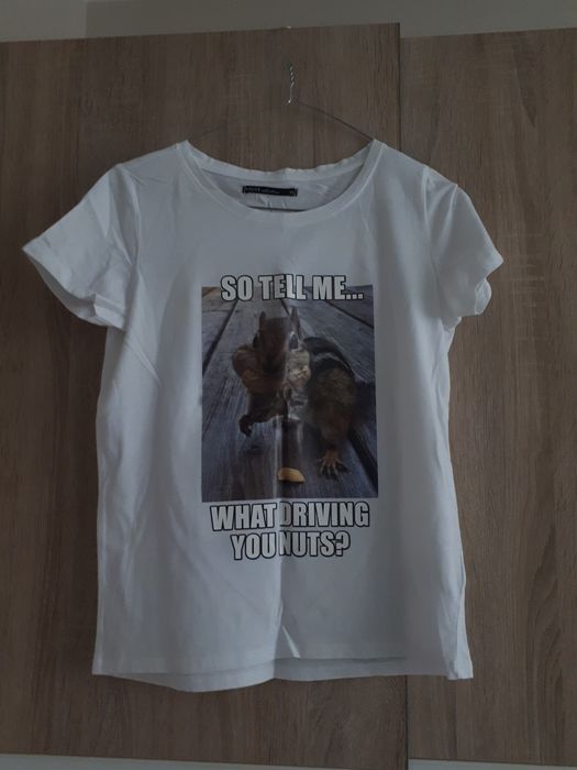 T-shirt z wiewiórką i napisem House
