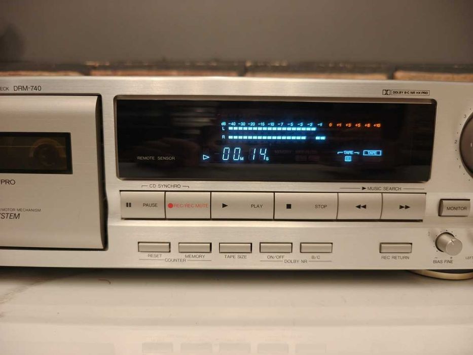 DENON DRM-740 ! Znakomity magnetofon kasetowy ! OKAZJA ! 3 HEAD