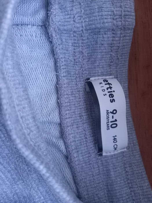 Calções algodão cinza 9-10 anos