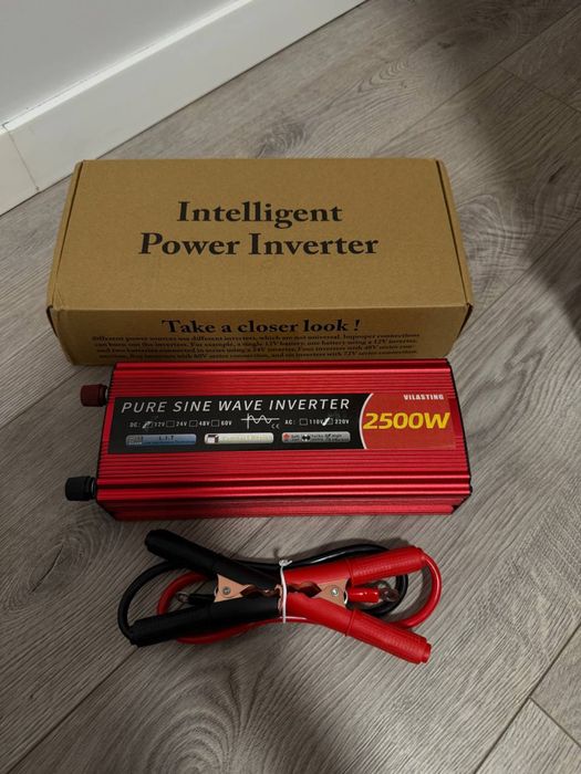 Інвертор 2500w чиста синусоіда перетворювач напруги инвертор зарядка