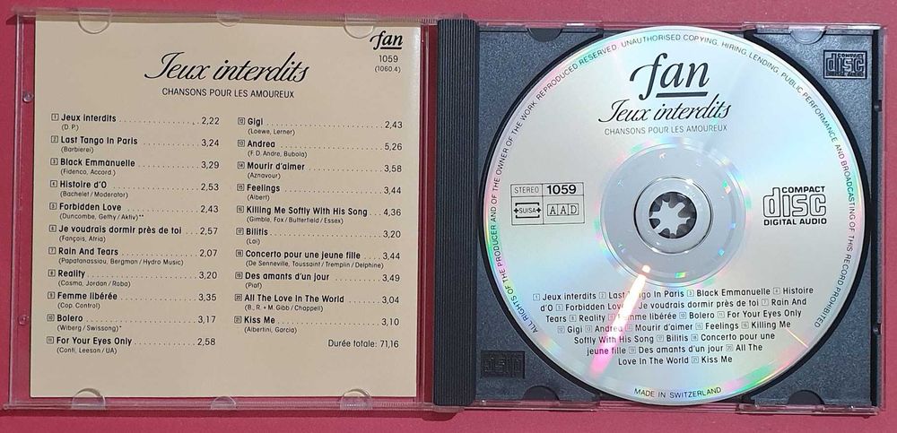 CD - Jeux Interdits - Chansons pour les amoureux