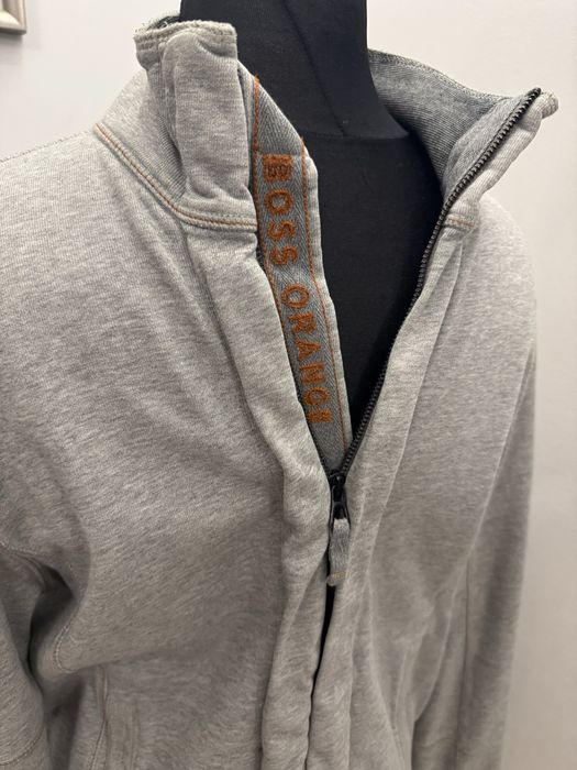 Hugo Boss szara zip fleece rozpinana markowa bluza męska M extra stan