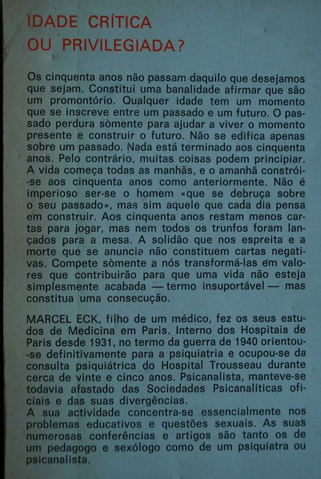 Idade Crítica Ou Privilegiada de Marcel Eck