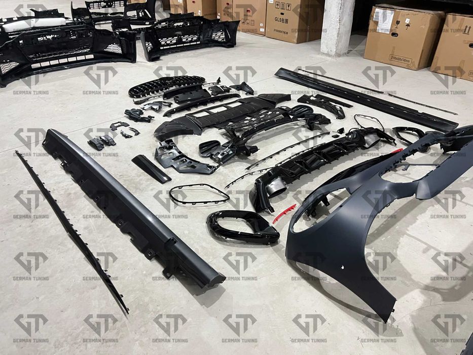 Обвес mercedes w223 amg63 передній бампер мерседес амг решотка дифузор