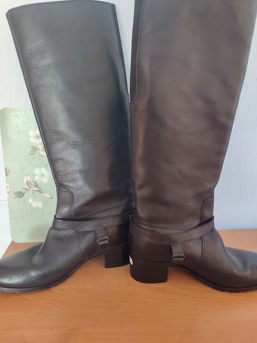 Шкіряні сапоги, трубы, чоботи,  кожа  демисезон, GLOBUS.