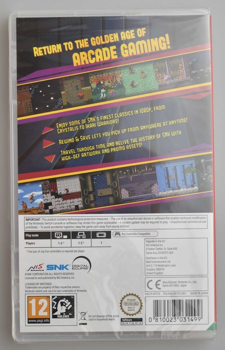 snk 40th anniversary collection nintendo switch